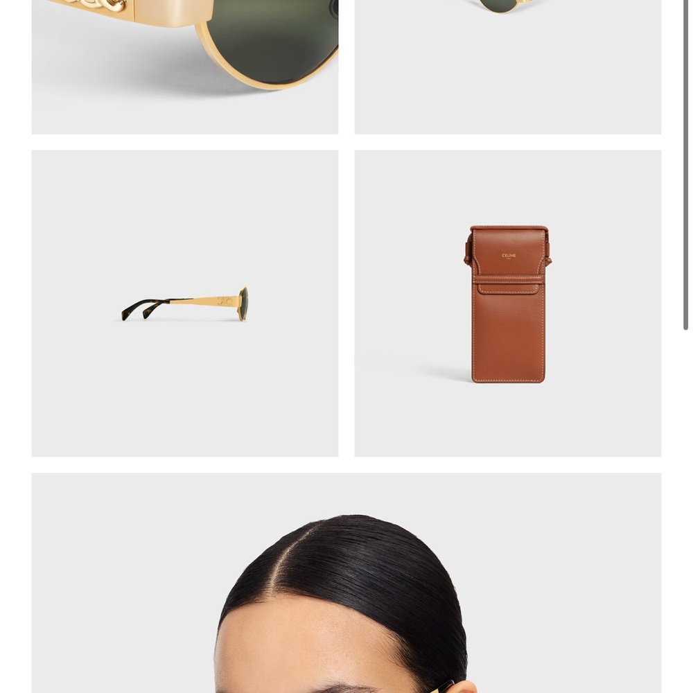 Chloé Gold Sunglasses with Brown Case